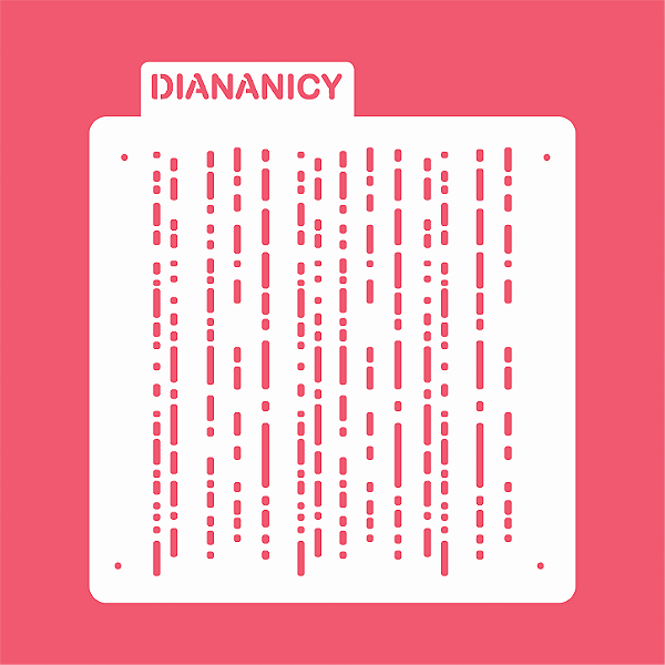 Estêncil Diananicy Nº 611 - Stencil Riscado Falhado Confeitaria Pasta Biscoito