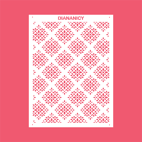 Estêncil Diananicy Nº 563 - Stencil Azulejos Confeitaria Pasta Biscoito