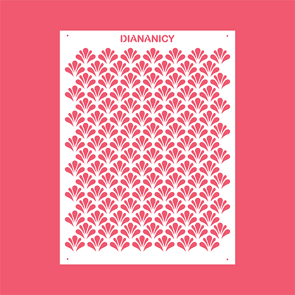 Estêncil Diananicy Nº 570 - Stencil Textura Chique Confeitaria Pasta Biscoito