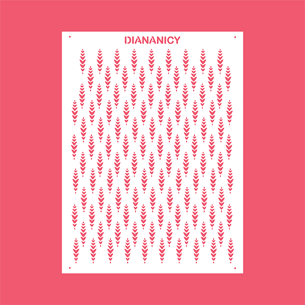 Estêncil Diananicy Nº 567 - Stencil Lindeza Confeitaria Pasta Biscoito