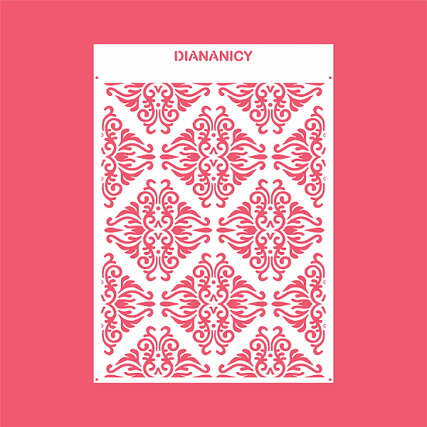 Estêncil Diananicy Nº 574 - Stencil Turco Confeitaria Pasta Biscoito