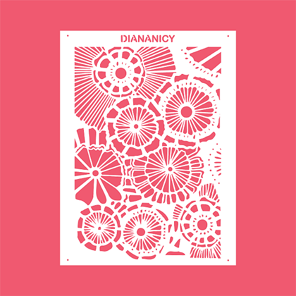 Estêncil Diananicy Nº 559 - Stencil Sofisticado Confeitaria Pasta Biscoito