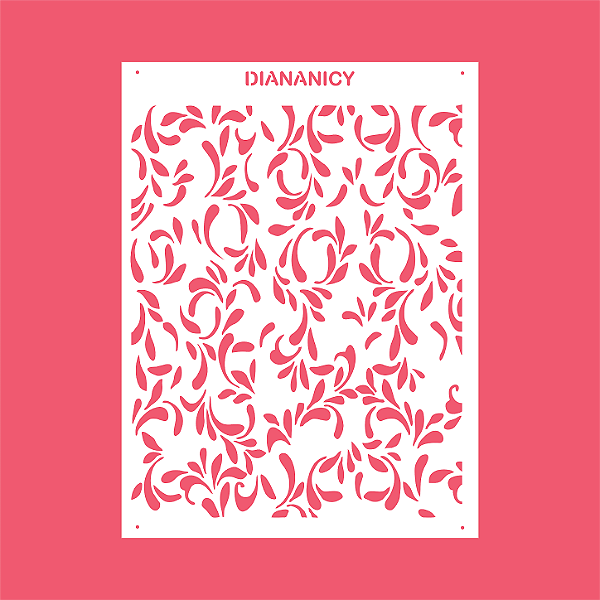 Estêncil Diananicy Nº 557 - Stencil Arabescos Confeitaria Pasta Biscoito
