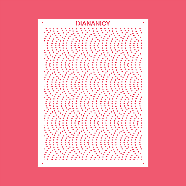 Estêncil Diananicy Nº 554 - Stencil Poa Bolinhas Arco Iris Confeitaria Pasta Biscoito