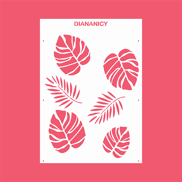 Estêncil Diananicy Nº 560 - Stencil Costela de Adão Confeitaria Pasta Biscoito