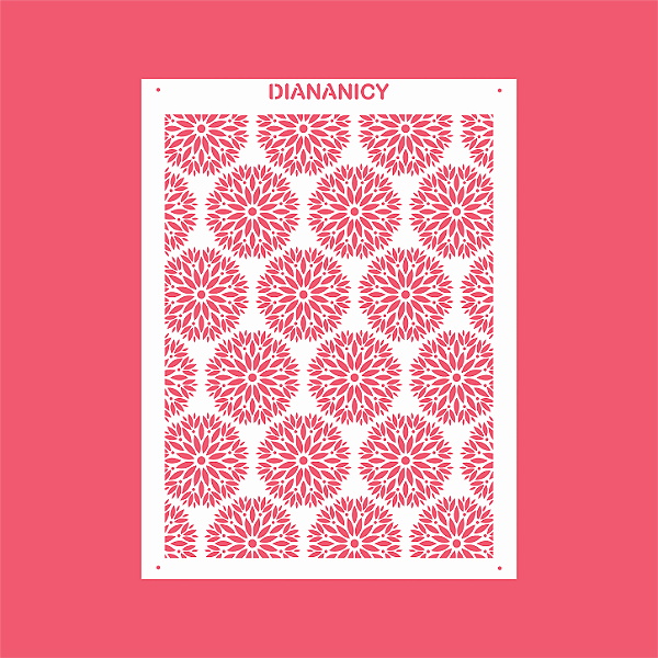 Estêncil Diananicy Nº 568 - Stencil Fogos Confeitaria Pasta Biscoito