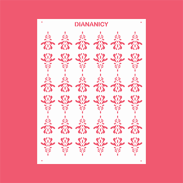 Estêncil Diananicy Nº 549 - Stencil Glamuroso Confeitaria Pasta Biscoito