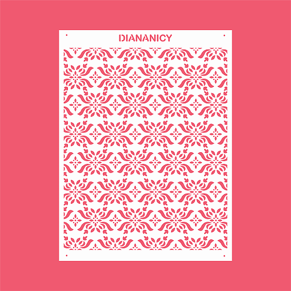 Estêncil Diananicy Nº 538 - Stencil Divino Confeitaria Pasta Biscoito