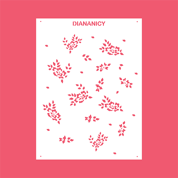 Estêncil Diananicy Nº 548 - Stencil Show Confeitaria Pasta Biscoito