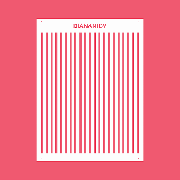 Estêncil Diananicy Nº 544 - Stencil Listrado Grande Confeitaria Pasta Biscoito