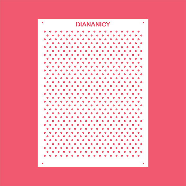 Estêncil Diananicy Nº 545 - Stencil Poá Bolotinha Confeitaria Pasta Biscoito