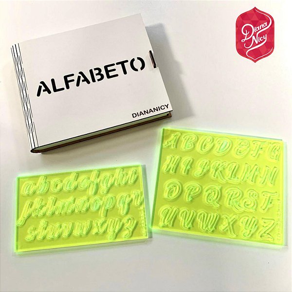 Alfabeto Marcador em Acrílico Grande - Modelo 1