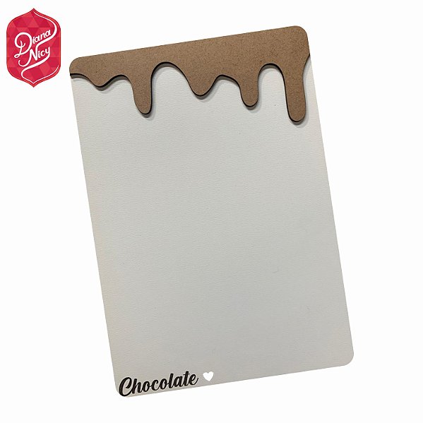 Tábua em MDF Branco Tema Chocolate Páscoa