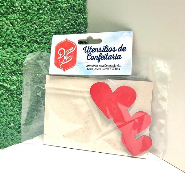 Topo Lateral em MDF Tema Corações