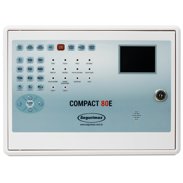 Central de Detecção e Alarme de Incêndio Endereçável 80E Compact - Segurimax
