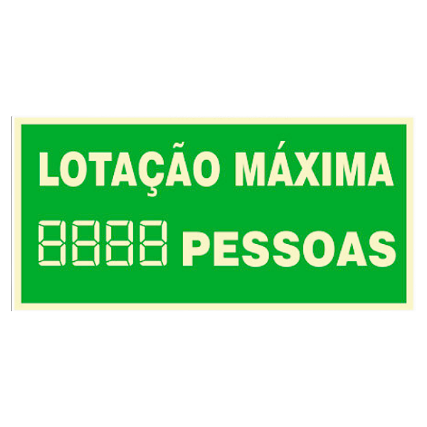 Placa de Sinalização Fotoluminescente (Lotação Máxima) M2