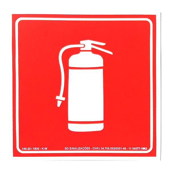 Placa de Sinalização Fotoluminescente (Extintor) Modelo E5