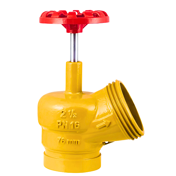 Registro/Válvula Globo Ranhurada 2.1/2" (76mm) Amarela