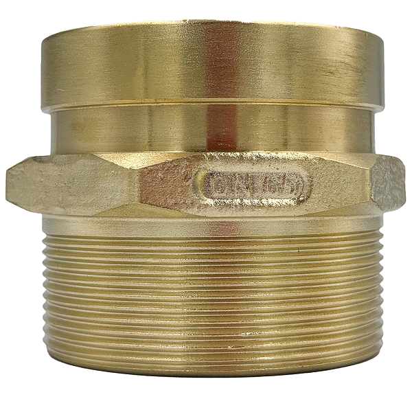 Adaptador Ranhurado 76mm X 2.1/2" Rosca Latão