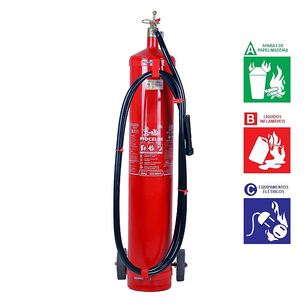 Extintor Pó Químico ABC 20Kg Sobre Rodas