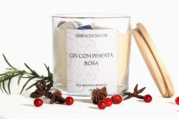 Vela Aromática Gin Com Pimenta Rosa 250g