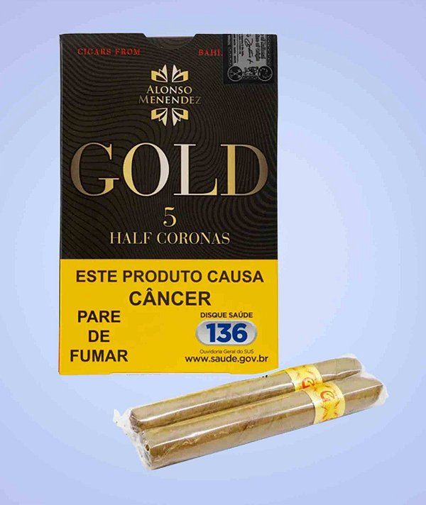 Charuto Alonso Menendez Gold Half Corona Suave Fumada Rápida Custo Benefício Tabaco Baiano Unidade