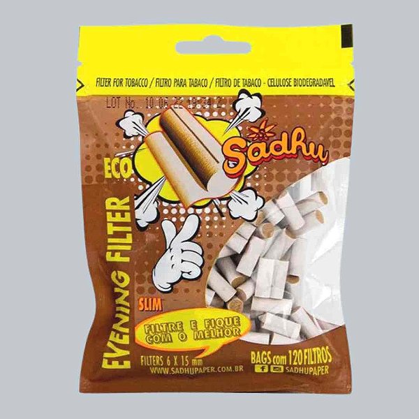 FILTRO SADHU SLIM ECO - 6,0MM X 15MM (BIODEGRADÁVEL)