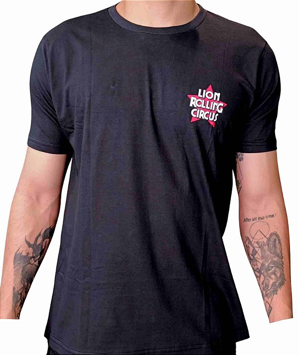 CAMISETA - LION ROLLING CIRCUS - ÂNCORA BLACK - GG