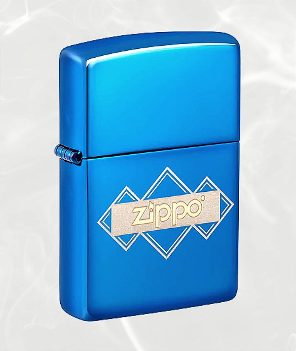 ISQUEIRO ZIPPO - ZIPPO DESIGN  - 48706 (AZUL COM LOGO)