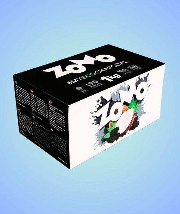 CARVÃO NARGUILE - ZOMO (CX DE 1KG)