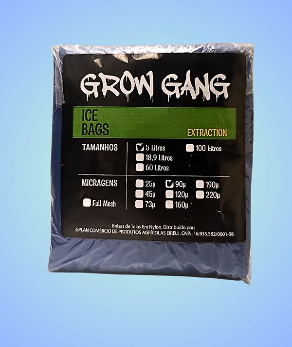 GROW GANG - BOLSA P/ EXTRAÇÃO - 5L - 90 MICRA