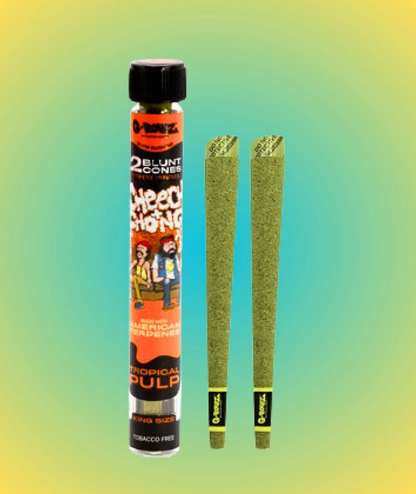 CONE BLUNT G-ROLLZ - CHEECH AND CHONG - TROPICAL PULP (TERPS) - C/ 2 UN