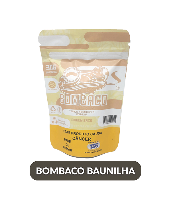 Tabaco Bombaco Baunilha Original 30g • Premium Doce e Suave • Urban Haze Tabacaria no Tatuapé SP • Entrega Expressa em São Paulo • Envio Rápido Brasil
