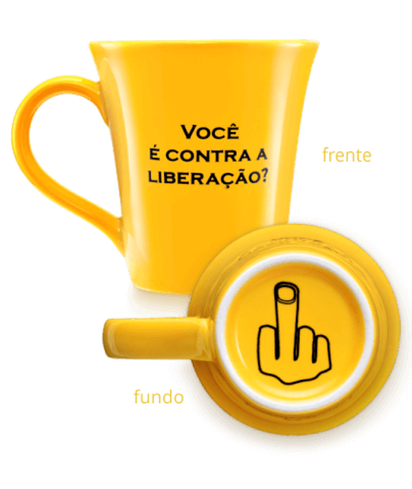 CANECA YELLOW FINGER - AMARELO (CONTRA)