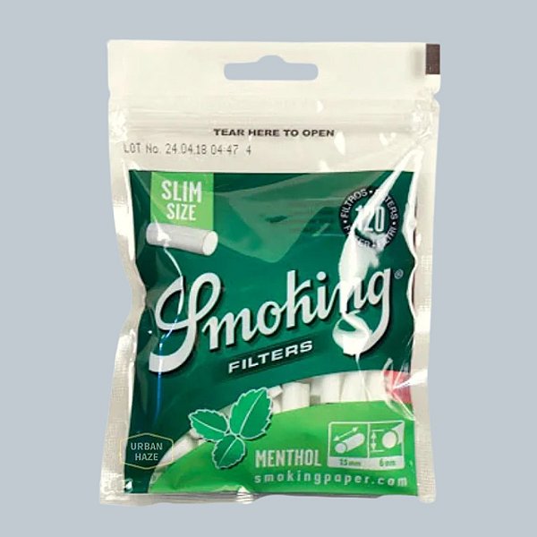 FILTRO SMOKING - SLIM - MENTHOL (BAG C/ 120 FILTROS)