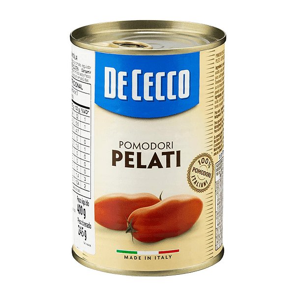 Tomate Pelado De Cecco Lata 400g
