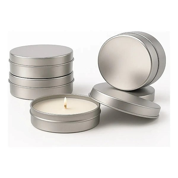 Latinha Para Personalizar De Metal 5x1 Prata (100 Unid)