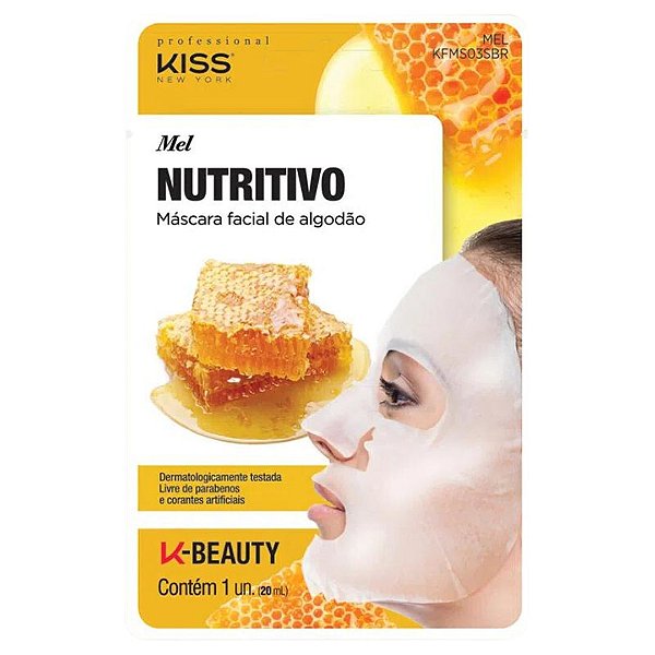 Máscara facial de algodão Nutritiva Kiss New York