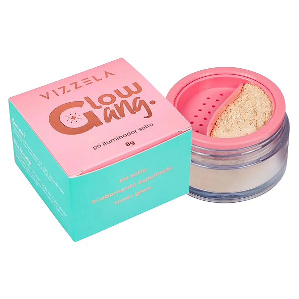Pó iluminador glow gang  cor 01 glow up vizzela