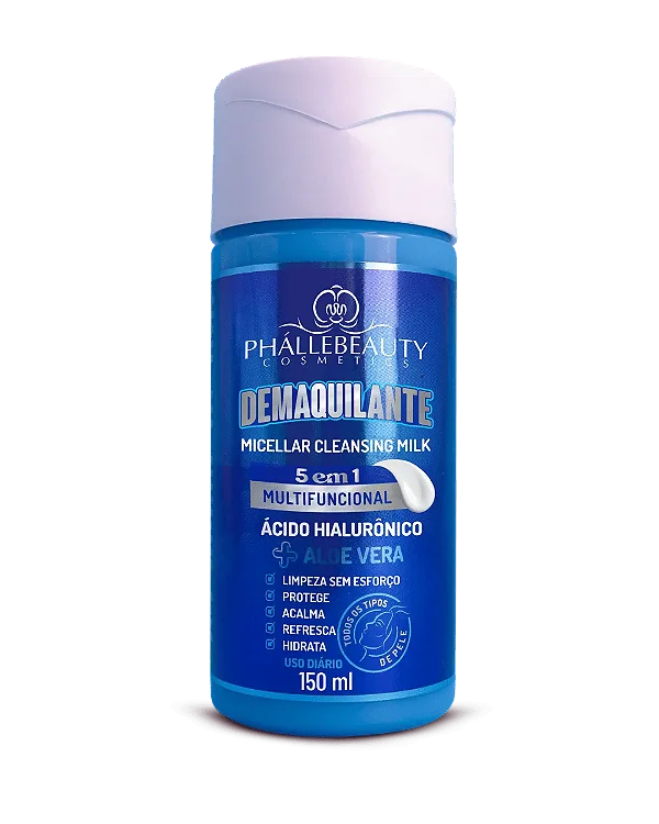 Demaquilante Micelar Cleansing Milk 5 em 1 - Phállebeauty