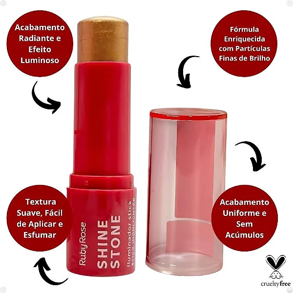 Iluminador em shine stone Carnelian Glow - Ruby Rose