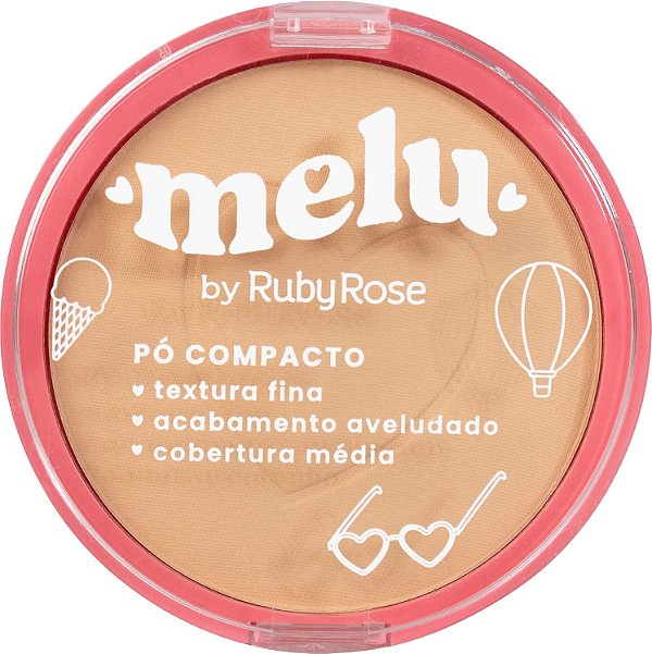 PO FACIAL COMPACTO MELU RR8532 MC50 RUBYROSE