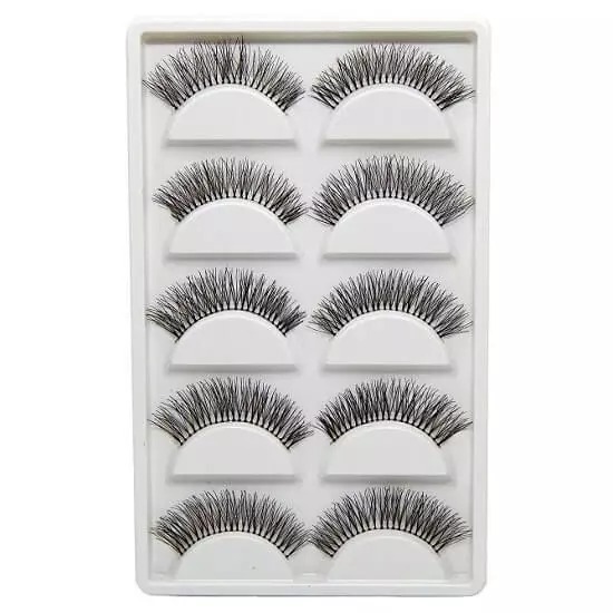 Caixa 5 pares de Cílios Postiços Naturais - A21
