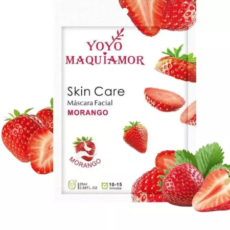 Máscara Facial - Skin care - Yoyo Maquiamor - Morango