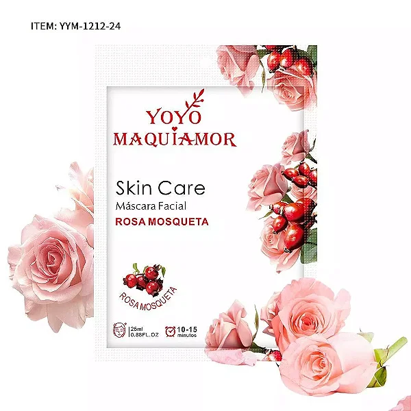 Máscara Facial - Skin care - Yoyo Maquiamor - Rosa Mosqueta