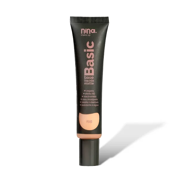 Base líquida matte Basic 02 - Nina Makeup