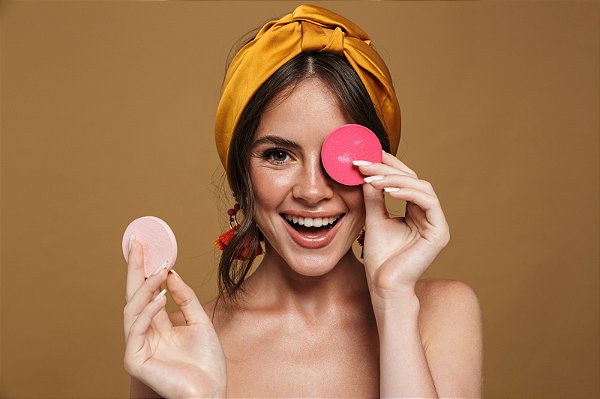 Kit esponja para maquiagem pó - Miss Frandy