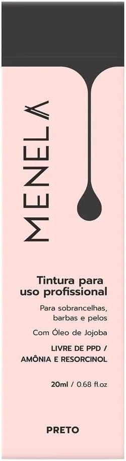 Tintura para sobrancelhas, barbas e pelos uso profissional - Menela cor: Preto