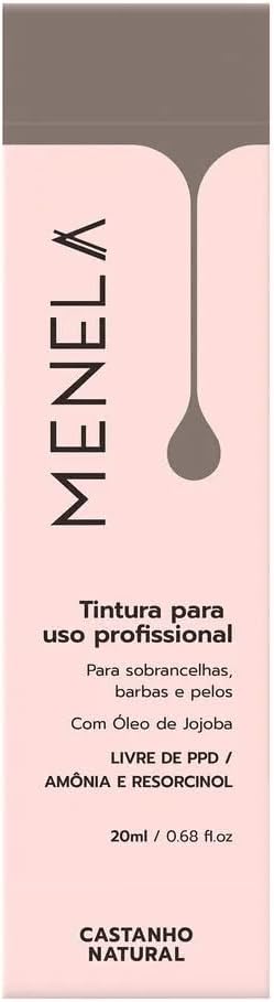 Tintura para sobrancelhas, barbas e pelos uso profissional - Menela cor :Castanho natural
