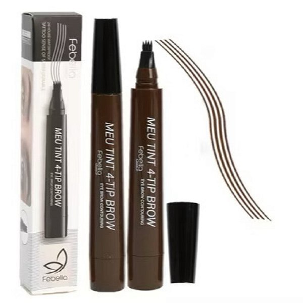 Caneta para Sobrancelhas Fio a Fio Prova D'água - Febella Cor número:Cor 02
